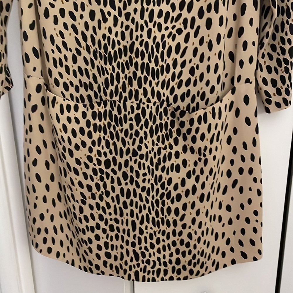 JCrew Animal Print Shift Dress / Size 2 - Picture 3 of 3